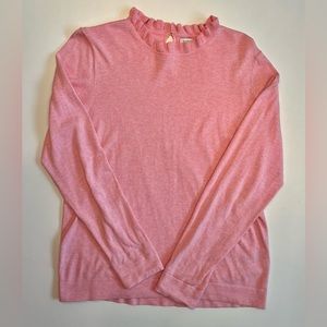 🎉 *3 for $25* J Crew Light Pink Ruffle Neck Sweater - Medium